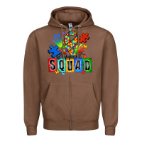 Chestnut support squad autism Zipper Hoodie - Zillion Design Studio