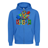 True Royal support squad autism Zipper Hoodie - Zillion Design Studio