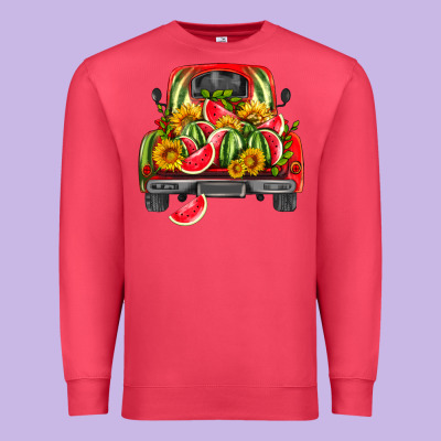 Watermelon And Truck Premium Sweatshirt Designed By Hra Design Shop