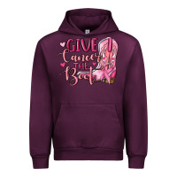 Mauve Wine give cancer the boot Urban Hoodie - MaliasSmallBusiness