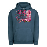 Pigment Midnight Navy give cancer the boot Urban Hoodie - MaliasSmallBusiness