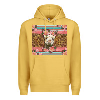 Antique Gold llama and roses glitter Premium Hoodie - LillyAllenDesigns