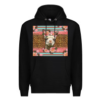 Black llama and roses glitter Premium Hoodie - LillyAllenDesigns