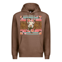 Chestnut llama and roses glitter Premium Hoodie - LillyAllenDesigns