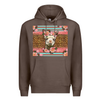 Coffee llama and roses glitter Premium Hoodie - LillyAllenDesigns