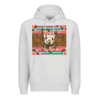 Dove Grey llama and roses glitter Premium Hoodie - LillyAllenDesigns
