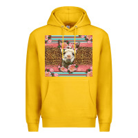 Lemon llama and roses glitter Premium Hoodie - LillyAllenDesigns