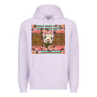 Lilac llama and roses glitter Premium Hoodie - LillyAllenDesigns