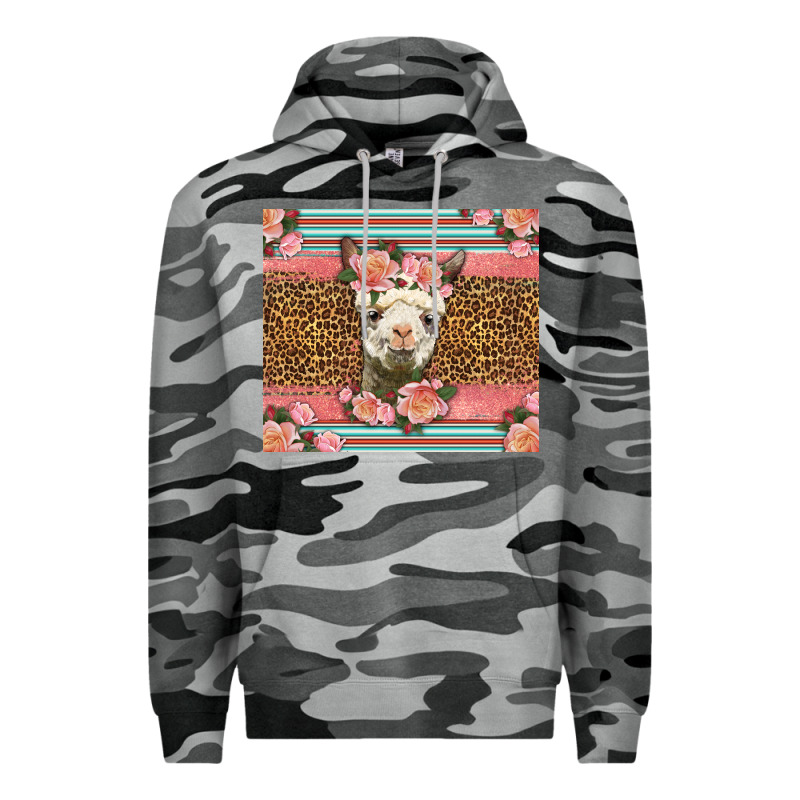 Llama And Roses Glitter Premium Hoodie by LillyAllenDesigns | Teevron