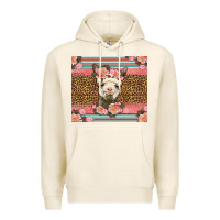 Tofu llama and roses glitter Premium Hoodie - LillyAllenDesigns