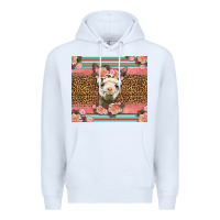 White llama and roses glitter Premium Hoodie - LillyAllenDesigns
