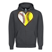 Smoke baseball and softball heart Zipper Hoodie - texasbilliewilder