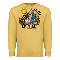 Antique Gold hello summer Premium Sweatshirt - CowhideDigitalArt