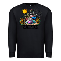 Black hello summer Premium Sweatshirt - CowhideDigitalArt