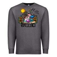Charcoal Heather hello summer Premium Sweatshirt - CowhideDigitalArt