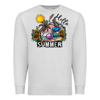 Dove Grey hello summer Premium Sweatshirt - CowhideDigitalArt