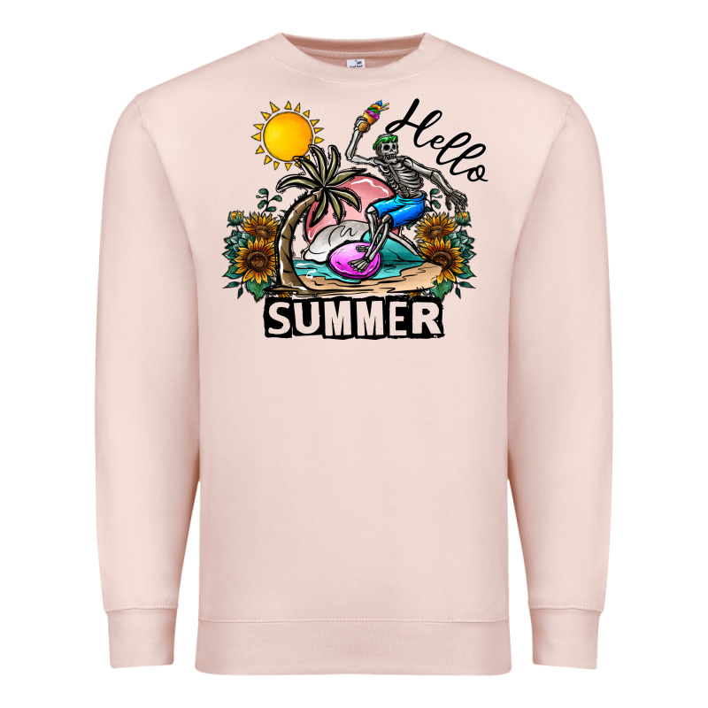 Hello Summer Premium Sweatshirt by CowhideDigitalArt | Teevron