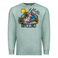 Seafoam hello summer Premium Sweatshirt - CowhideDigitalArt