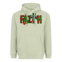 Matcha christmas faith with cross Heavyweight Hoodie - CowhideDigitalArt