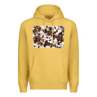 Antique Gold cowhide leopard background Premium Hoodie - RanaPortraitStore