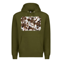 Army Green cowhide leopard background Premium Hoodie - RanaPortraitStore