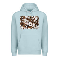 Blue Mist cowhide leopard background Premium Hoodie - RanaPortraitStore