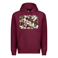 Burgundy cowhide leopard background Premium Hoodie - RanaPortraitStore