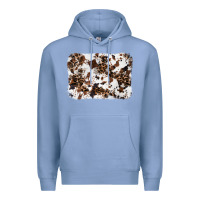 Colony Blue cowhide leopard background Premium Hoodie - RanaPortraitStore