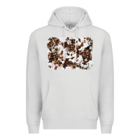 Dove Grey cowhide leopard background Premium Hoodie - RanaPortraitStore