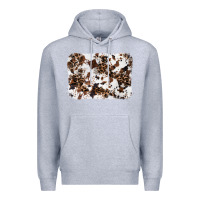 Heather Grey cowhide leopard background Premium Hoodie - RanaPortraitStore
