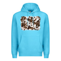 Ocean Blue cowhide leopard background Premium Hoodie - RanaPortraitStore