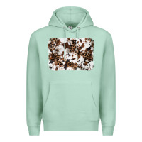 Seafoam cowhide leopard background Premium Hoodie - RanaPortraitStore