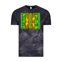 Cloud Black saint patricks horseshoe shamrock leopard glitter brushstroke Vintage Tee - Artiststas
