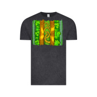 Vintage Black saint patricks horseshoe shamrock leopard glitter brushstroke Vintage Tee - Artiststas