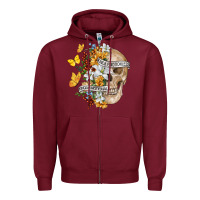 Burgundy Kinda Emotional Kinda Emotionless Zipper Hoodie - RanaPortraitStore
