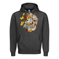 Charcoal Heather Kinda Emotional Kinda Emotionless Zipper Hoodie - RanaPortraitStore