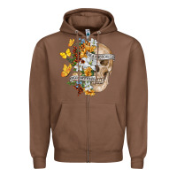 Chestnut Kinda Emotional Kinda Emotionless Zipper Hoodie - RanaPortraitStore