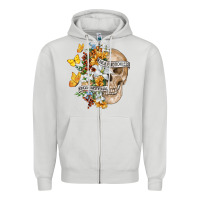 Dove Grey Kinda Emotional Kinda Emotionless Zipper Hoodie - RanaPortraitStore