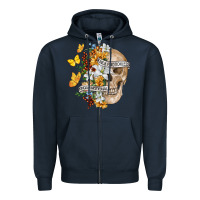 Navy Kinda Emotional Kinda Emotionless Zipper Hoodie - RanaPortraitStore