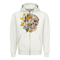 Oatmeal Heather Kinda Emotional Kinda Emotionless Zipper Hoodie - RanaPortraitStore