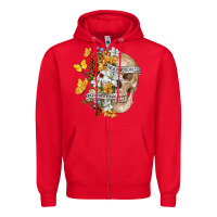 Red Kinda Emotional Kinda Emotionless Zipper Hoodie - RanaPortraitStore