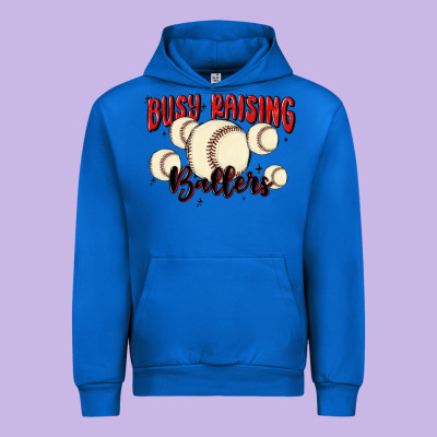 Busy Raising Ballers Urban Hoodie Designed By Maliassmallbusiness