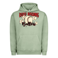 Pigment Oil Green busy raising ballers Urban Hoodie - MaliasSmallBusiness