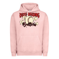 Pigment Salmon busy raising ballers Urban Hoodie - MaliasSmallBusiness