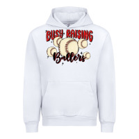 White busy raising ballers Urban Hoodie - MaliasSmallBusiness
