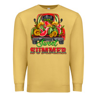 Antique Gold sweet summer watermelon and truck Premium Sweatshirt - HRA Design Shop
