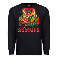 Black sweet summer watermelon and truck Premium Sweatshirt - HRA Design Shop