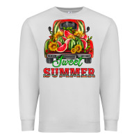 Dove Grey sweet summer watermelon and truck Premium Sweatshirt - HRA Design Shop