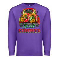 Purple sweet summer watermelon and truck Premium Sweatshirt - HRA Design Shop