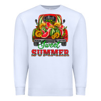White sweet summer watermelon and truck Premium Sweatshirt - HRA Design Shop